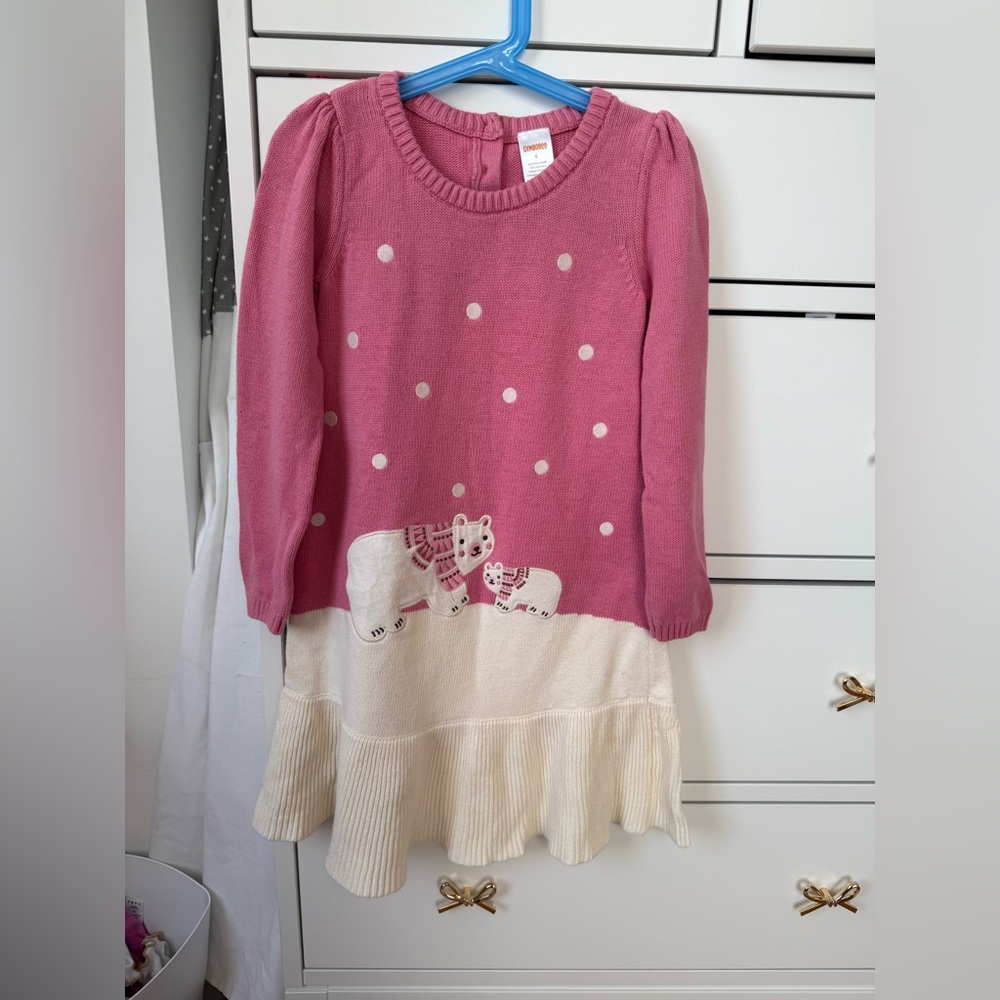 Gymboree Pink winter/holiday sweater dress
